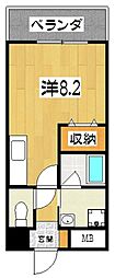 MeitnGUSHI ワンルームの間取図画像