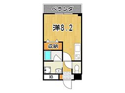 MeitnGUSHI ワンルームの間取図画像
