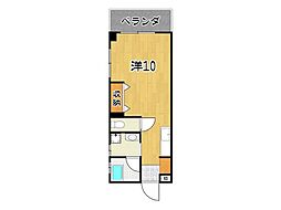 コーポルセロ ワンルームの間取図画像