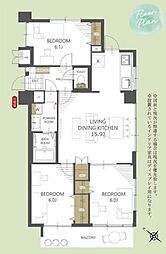 ライオンズマンション真志喜 3LDKの間取図画像