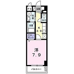 セレーノ銘苅 1Kの間取図画像