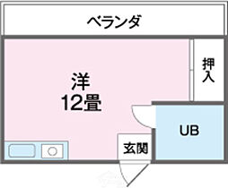 エトワール崎原 ワンルームの間取図画像