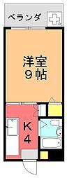 すずかけの家 1Kの間取図画像