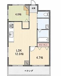 ルミナス 2LDKの間取図画像