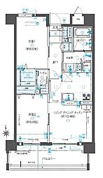 ワイズエステムコート北谷伊平イースト 2LDKの間取図画像