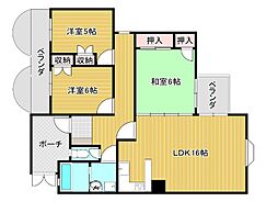 ラフィーネ繁多川 3LDKの間取図画像