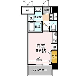 Ｃｈｕｌａ　Ｖｉｓｔａ　Ｃａｓａ　Ｄａｉｄｏ 503 5階ワンルームの間取り