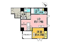 レ・シャトー泉崎 1LDKの間取図画像