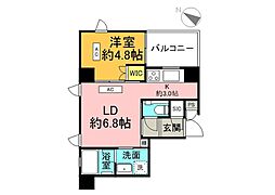 レ・シャトー泉崎 1LDKの間取図画像