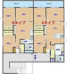 (仮)仲宗根共同 3DKの間取図画像
