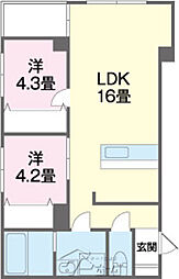 コンフォートステージ 2LDKの間取図画像