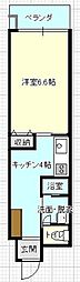 N.Kplace 1Kの間取図画像