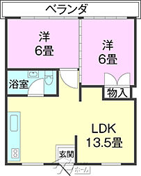アパート宝島の間取図画像