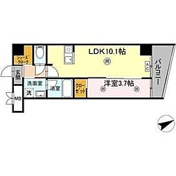 ロイジェント安謝(あじゃ)新都心 1LDKの間取図画像