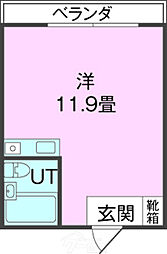 ラ・シャンブル久米 ワンルームの間取図画像