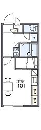 レオパレス北谷2 1Kの間取図画像
