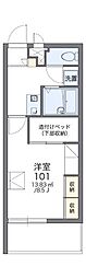 レオパレス城 1Kの間取図画像