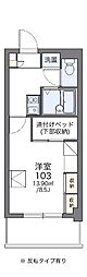 レオパレス古島HIGA 1Kの間取図画像