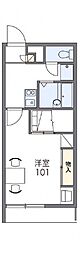 レオパレス壺屋 1Kの間取図画像