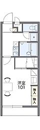 レオパレス北谷 1Kの間取図画像
