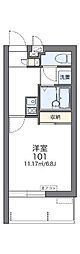 レオパレスヒルサイド松尾1 1Kの間取図画像