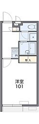 レオパレスしま 1Kの間取図画像