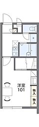 レオパレス南風 1Kの間取図画像