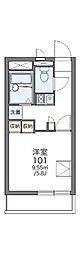 レオパレス松山 1Kの間取図画像