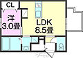 CASA VISTA UEBARU2階8.6万円