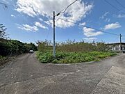 敷地北東角から敷地を撮影