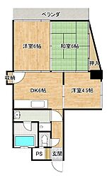 (有)丸真産業ビル 3DKの間取図画像