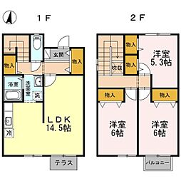 ガーデンハウスママグランデ 3LDKの間取図画像