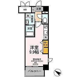 ciliegio桜坂 ワンルームの間取図画像