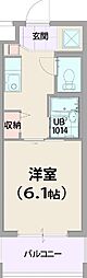 Casa Higa 1Kの間取図画像