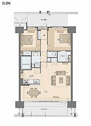 ル・サンク那覇開南 2LDKの間取図画像