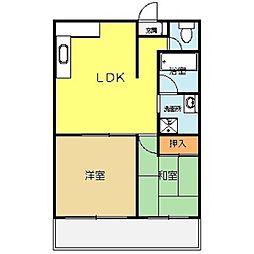 東壱番館 2LDKの間取図画像