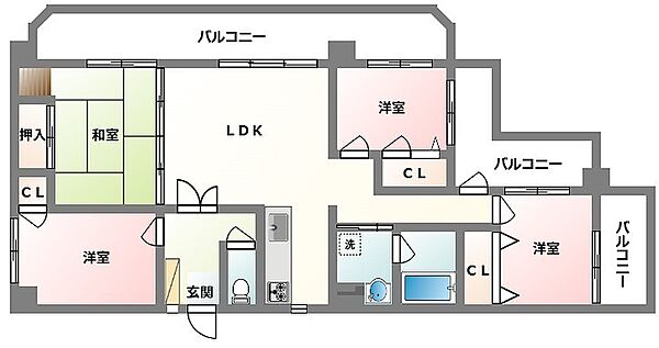 間取りを拡大表示