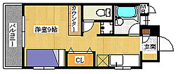 エミネンス西町 ワンルームの間取図画像