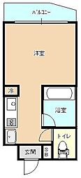 VB ワンルームの間取図画像