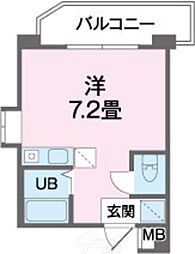 K's前島 ワンルームの間取図画像