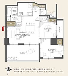 プレミアムコート与儀パークヒルズ 2LDKの間取図画像