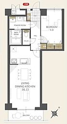 ライオンズマンション首里第2 1LDKの間取図画像