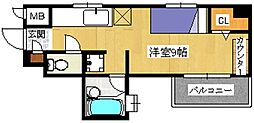 エミネンス西町 ワンルームの間取図画像