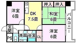 ゴトービル 3DKの間取図画像