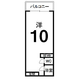 センチュリー二番町 ワンルームの間取図画像