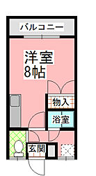 宮崎ハイツ 1Kの間取図画像