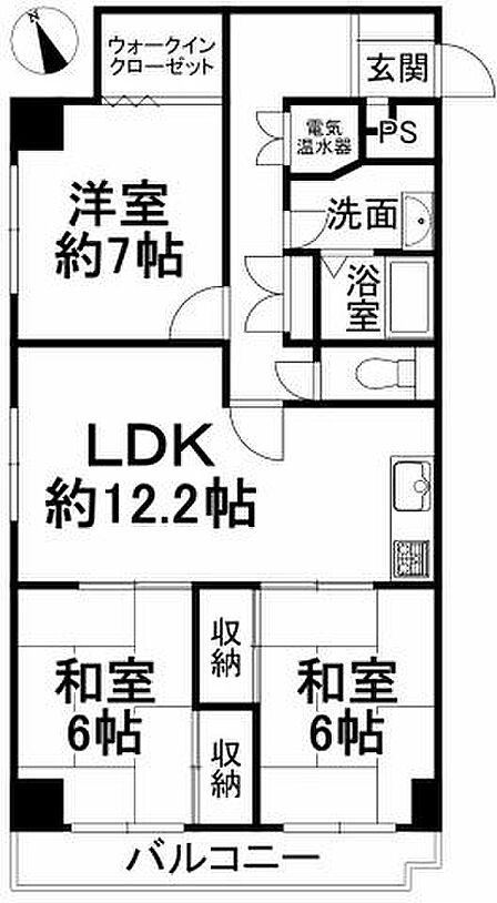 3LDK 間取り