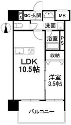 スペルビア勝山 1LDKの間取図画像