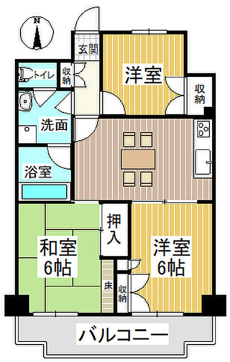 3DK 間取り