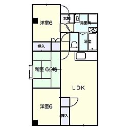 ビッグウエスト 3DKの間取図画像